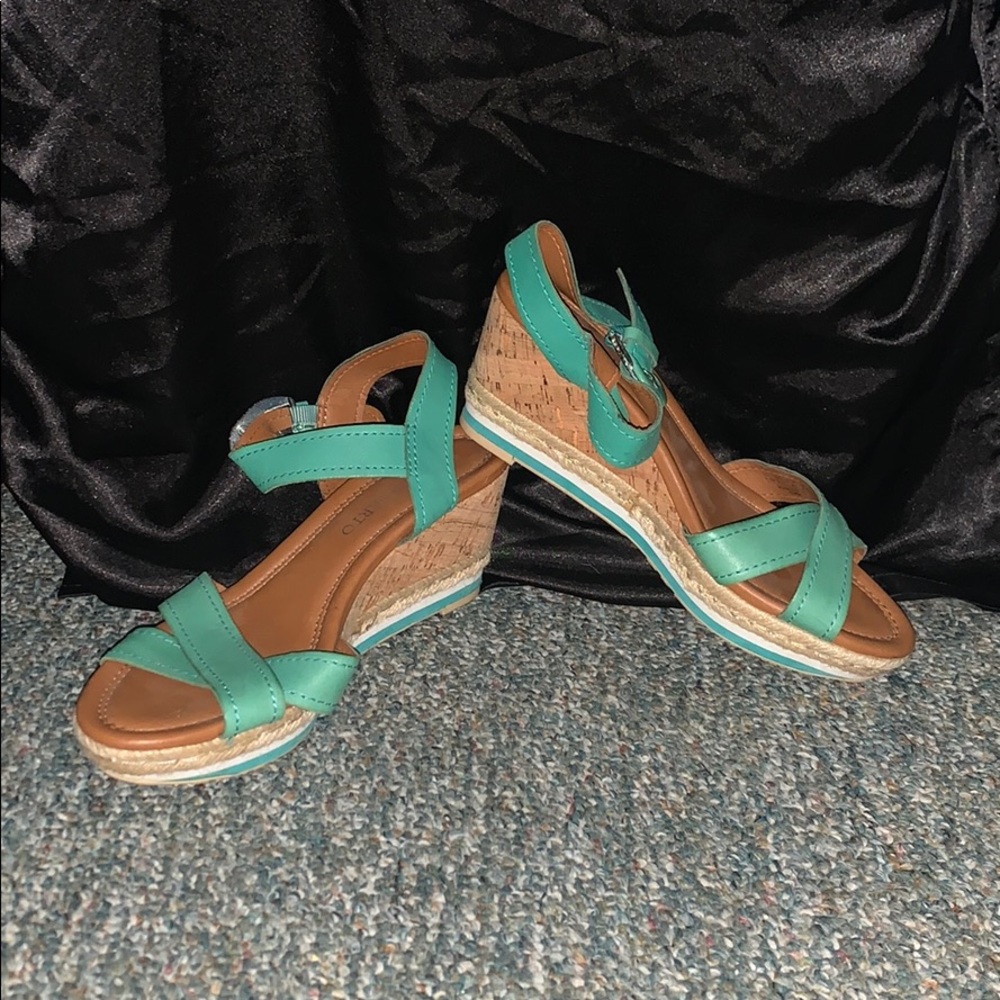 Teal sandals